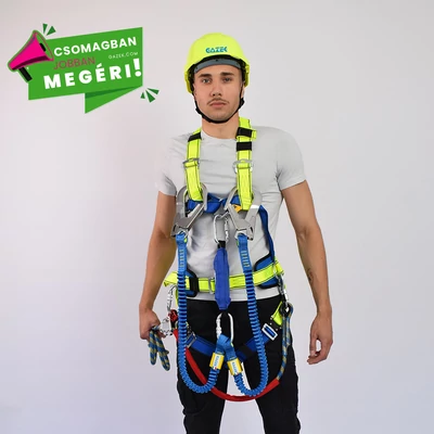 Zuhanásbiztonsági csomag oszlopon végzett munkához, normál méret: M-XL